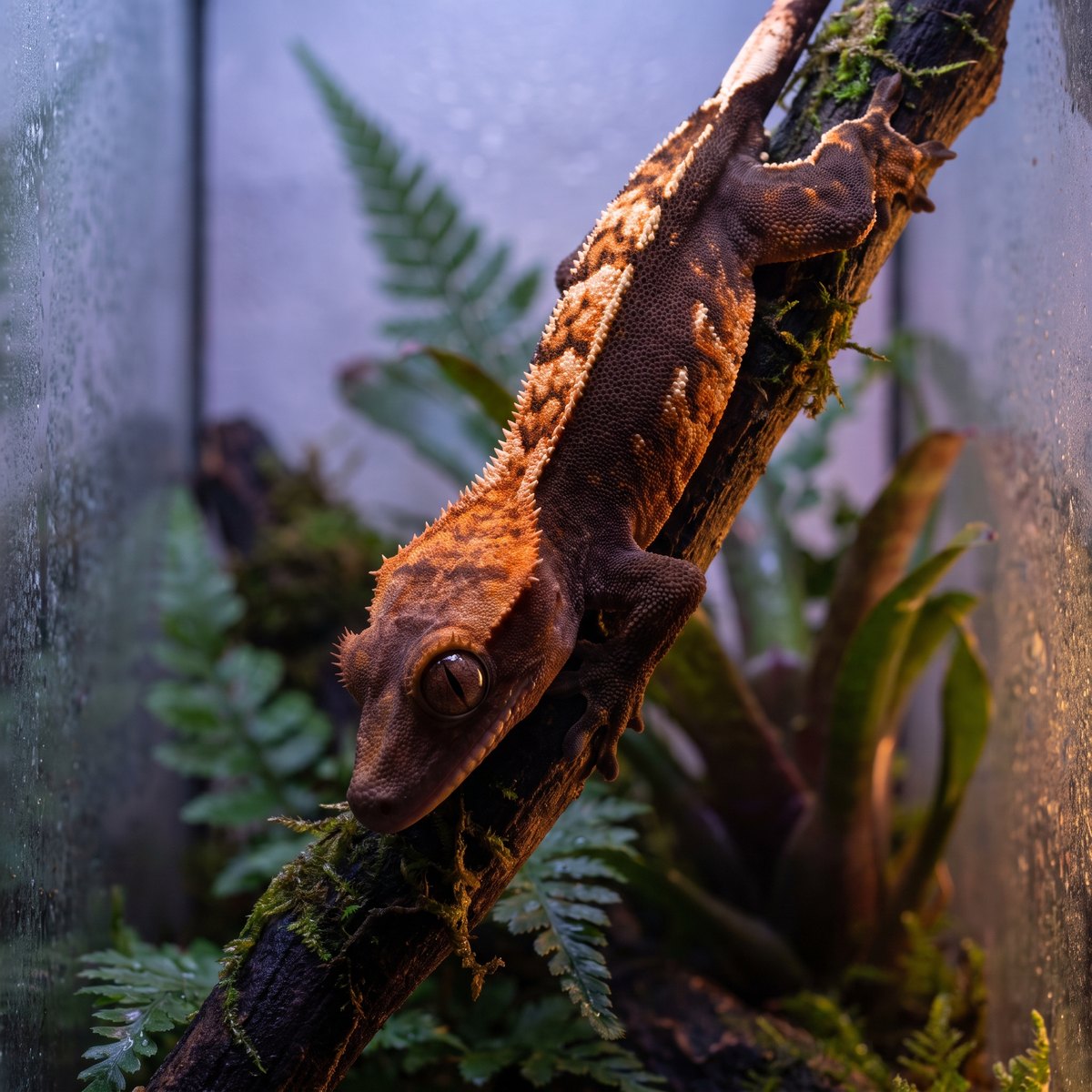 Flame crested gecko