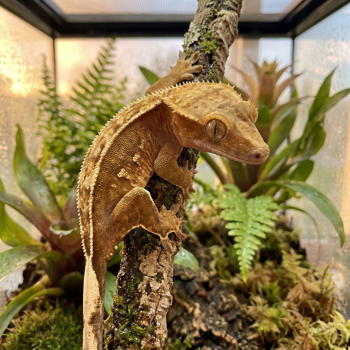 Pinstripe crested gecko